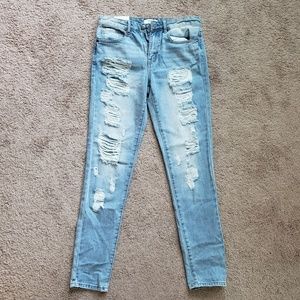 distressed boyfriend jeans
